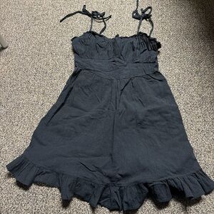 Aerie Black Ruffled sundress